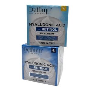 Delfanti Hyaluronic Acid & Retinol Deep Hydration Day/Night Cream Set 1.7oz each